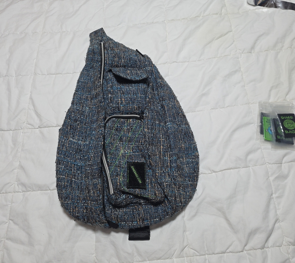 Dime Bags Sling Crossbody Bag in Heathered Blue